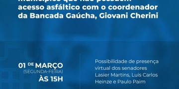 PREFEITO PARTICIPARÁ DE UMA REUNIÃO ONLINE NESTA SEGUNDA FEIRA (01/03) SOBRE MOBILIZAÇÃO DE MUNICÍPIOS SEM ACESSO ASFÁLTICO