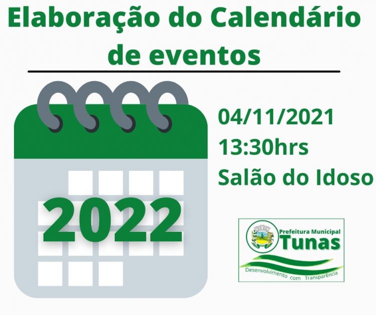 ELABORAÇÃO DO CALENDÁRIO DE EVENTOS 2022