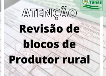 REVISÃO DOS BLOCOS DE PRODUTORES RURAIS