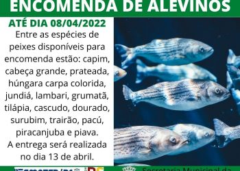 ENCOMENDA DE ALEVINOS