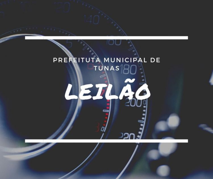AVISO DE LICITAÇÃO: O PREFEITO MUNICIPAL DE TUNAS, torna público que realizará abertura da licitação a seguir mencionada: LEILÃO 01.2022: Venda de bens móveis inservíveis, conforme descrição no edital. Abertura dia 02/06/2022 às 14h00min.