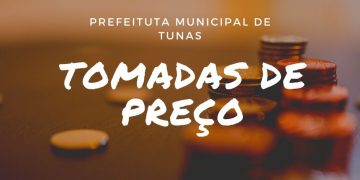 AVISO DE LICITAÇÃO: O PREFEITO MUNICIPAL DE TUNAS, torna público que realizará abertura da licitação a seguir mencionada: Tomada de Preço 03.2022: Contratação de empresa para a Construção da Quadra de Esportes coberta da comunidade de Santa Rita, abertura 02/06/2022, às 09h:00Min.