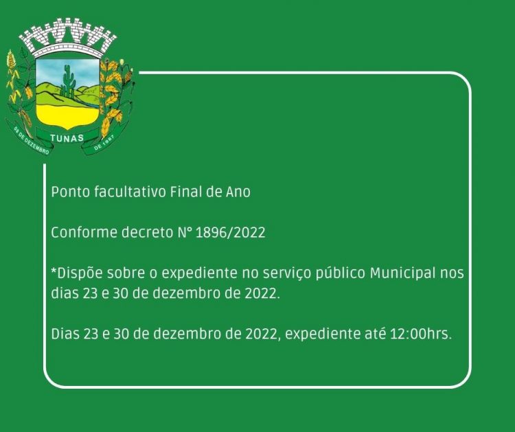 PONTO FACULTATIVO FINAL DE ANO