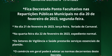 PONTO FACULTATIVO DE CARNAVAL