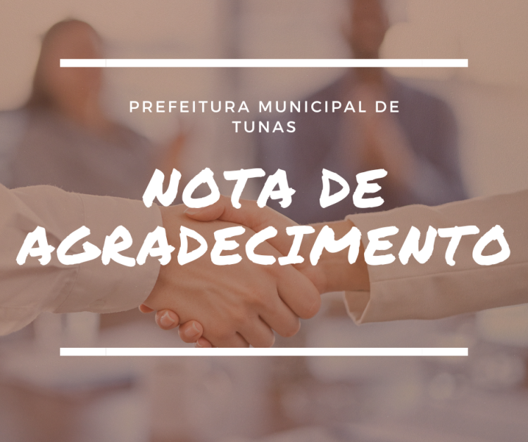 NOTA DE AGRADECIMENTO.