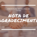 NOTA DE AGRADECIMENTO.