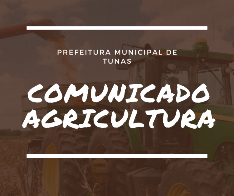 COMUNICADO AGRICULTURA.