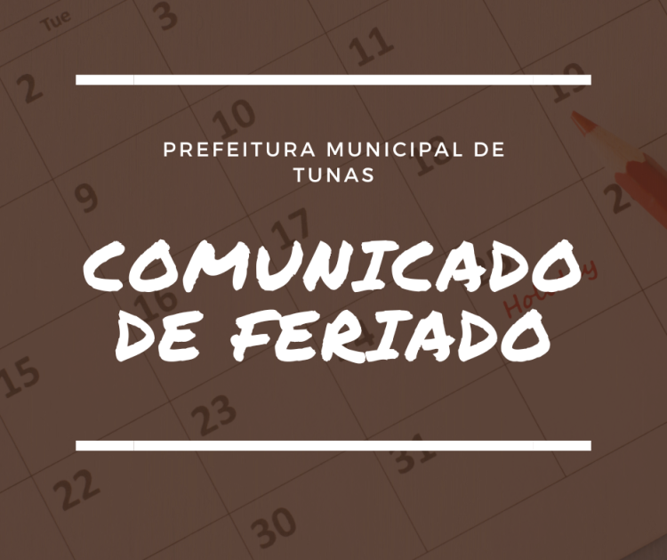 COMUNICADO DE FERIADO.