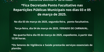 FERIADÃO DE CARNAVAL