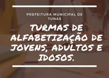 TURMAS DE ALFABETIZAÇÃO DE JOVENS, ADULTOS E IDOSOS.